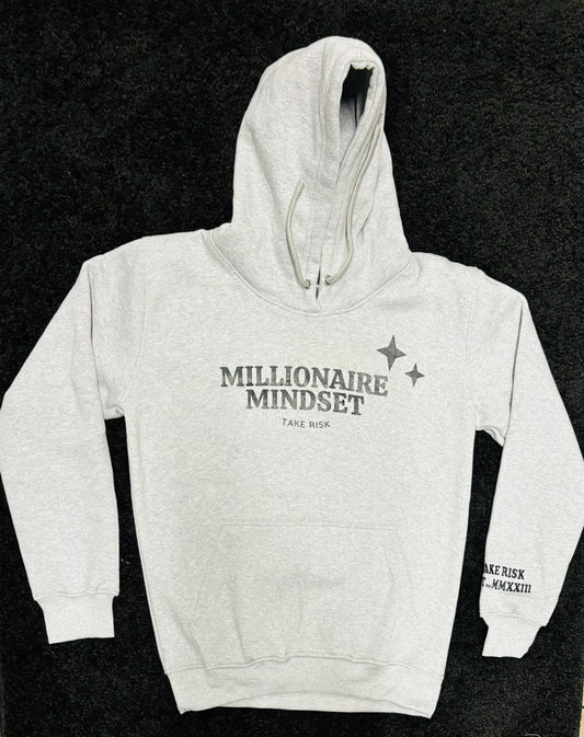 ✨Millionaire Mindset✨ gray and black hoodie!!!