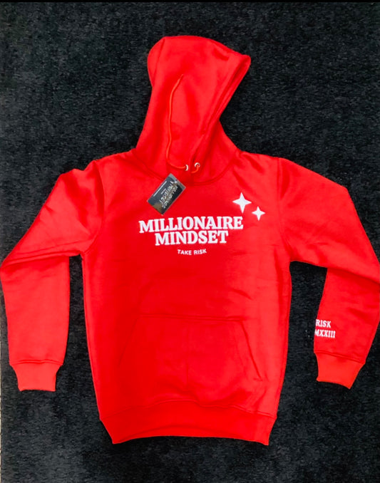 ✨Millionaire Mindset✨ red and white hoodie!!!