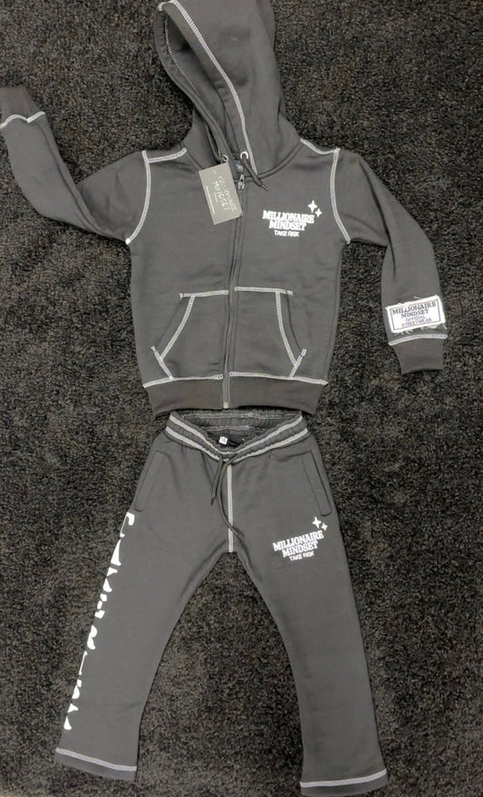 Kids black and white jogging sets!!!!